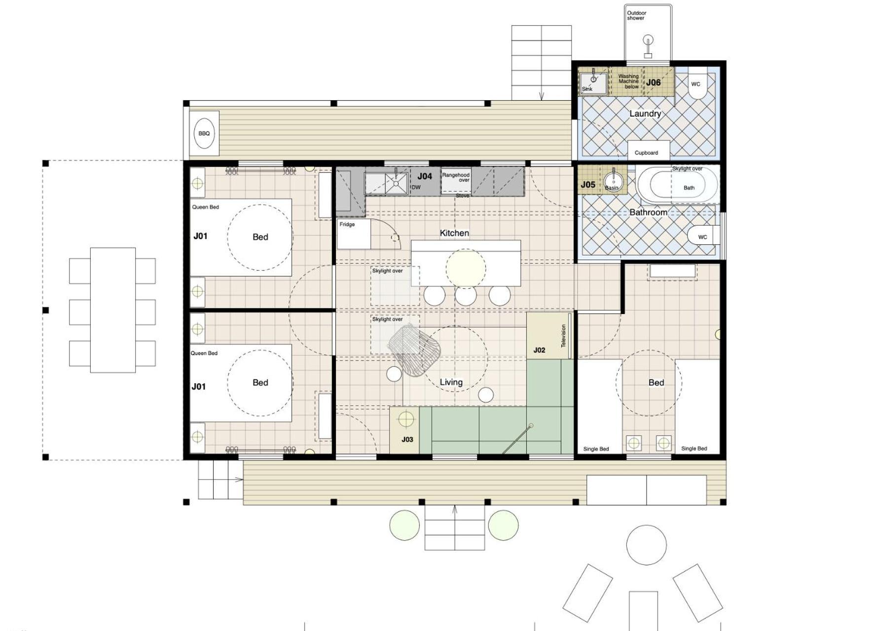 The South Coast Sandcastles, Three Compound Villa
